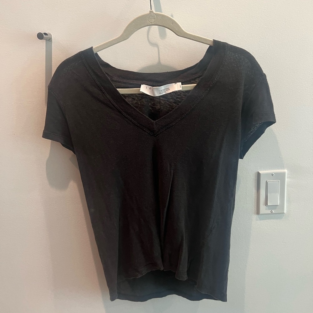 IRO Women's Black V-Neck Top